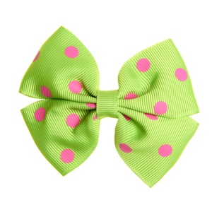 Pink and green Hair bow